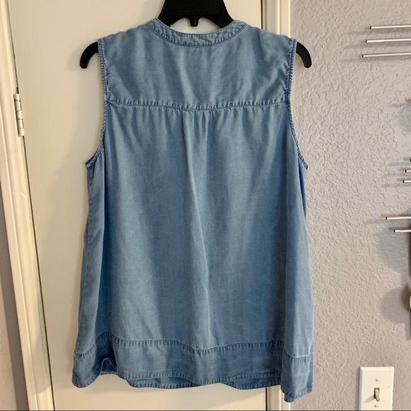 Style & Co blue sleeveless denim top PL - petite L - Picture 3 of 3